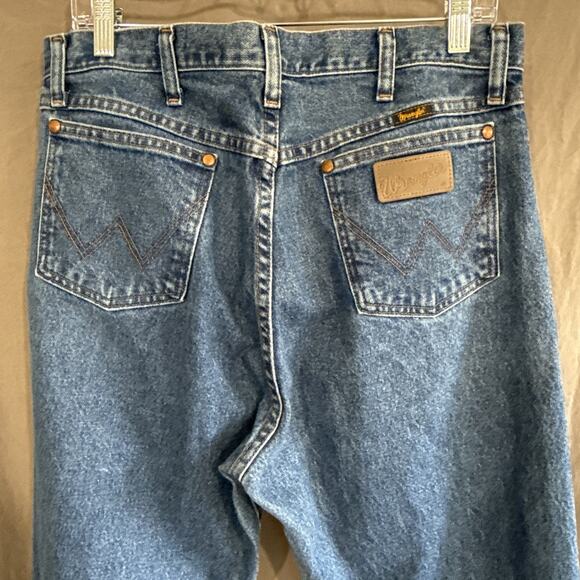 Wrangler 13MWZ Cowboy Cut Jeans Blue Denim Straight Leg 34x36 (Measures 33x35) - Picture 6 of 12